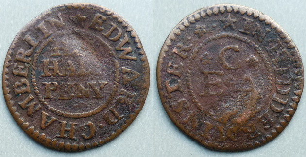Kidderminster, Edward Chamberlin halfpenny